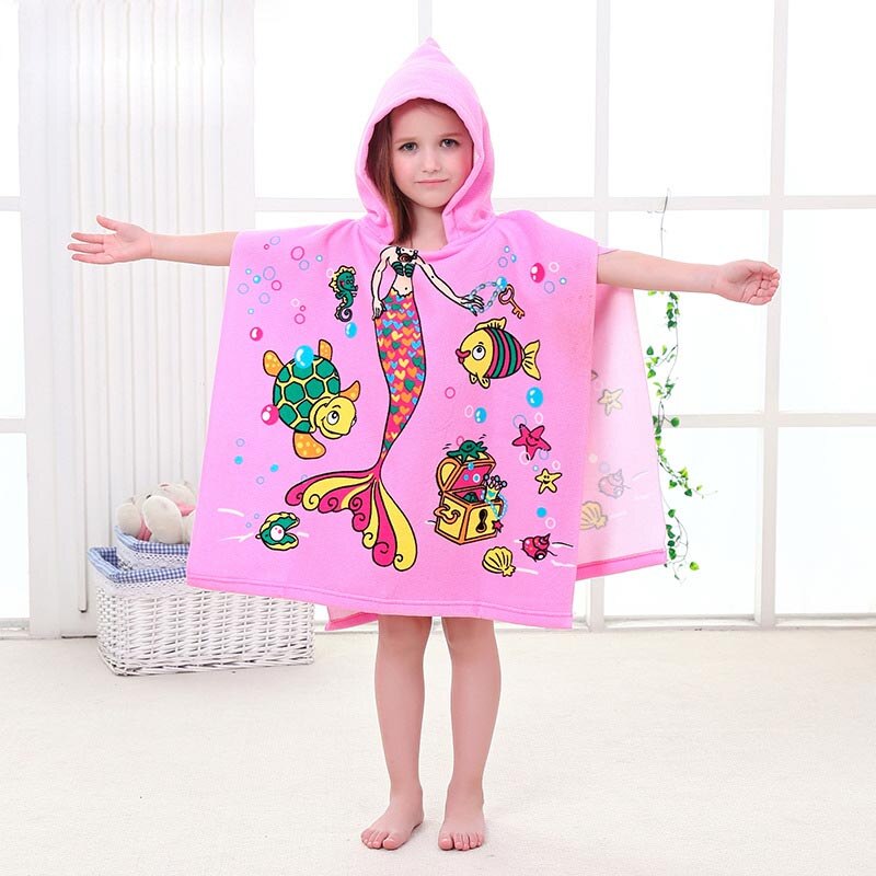 Kids Hooded Towels Cartoon Design